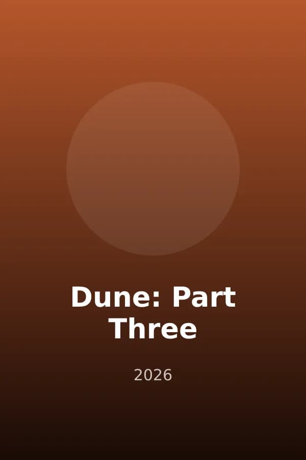 Dune: Part Three (2026) poster